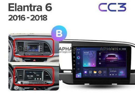 Штатна магнітола Teyes CC3 2K 4+32 Gb Hyundai Elantra 6 2015-2018 (B) 9"