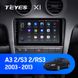 Штатная магнитола Teyes X1 2+32Gb Wi-Fi Audi A3 2 8P 2003-2013 S3 2 2006-2012 RS3 1 2011-2012 9"
