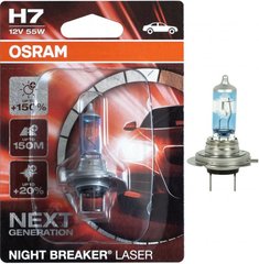 Галогенная лампа Osram 64210NL-01B H7 Night Breaker LASER NG +150% 55W 12V PX26d 1шт/блистер