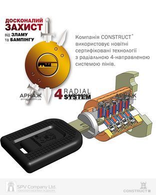 Замок руля Construct VOLANT 37-040-E INFINITI QX50 A 2KEY 2018- c DAS