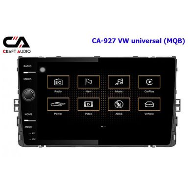 Штатная магнитола CraftAudio CA-927 VW universal (MQB)