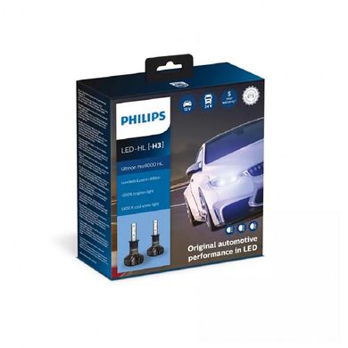 Світлодіодні автолампи Philips H3 11336U90CWX2 LED Ultinon Pro9000 +250% 12/24V
