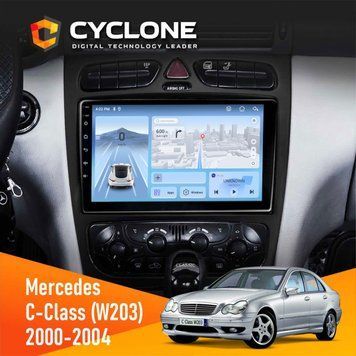 Штатна магнітола CYCLONE Mercedes-Benz C-Class (W203) 2000-2004 C9-012 4/64 DSP 4G