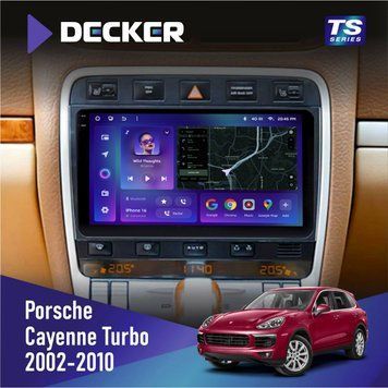 Штатная магнитола DECKER Porsche Cayenne Turbo 2002-2010 TS TS9-004 6x128. DSP 4G. 2k