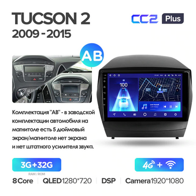 Штатна магнітола Teyes CC3 6+128 Gb 360° Hyundai Tucson 2 LM IX35 2009-2015 (A) 9"