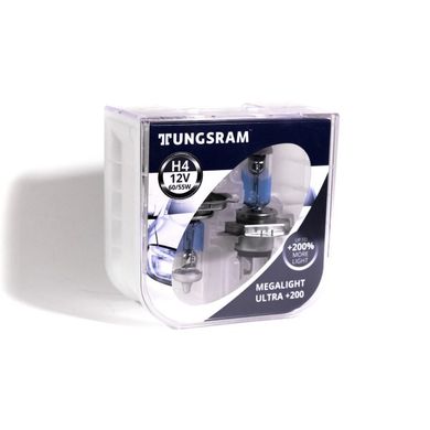 Автомобільні лампи Tungsram H4 60/55W 12V Megalight Ultra +200% 50440XHU