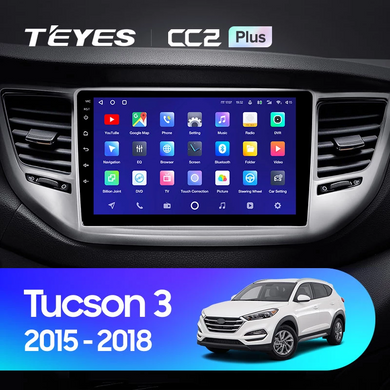 Штатна магнітола Teyes CC2 PLUS 6+128 Gb Hyundai Tucson 3 2015-2018 (B) 9"