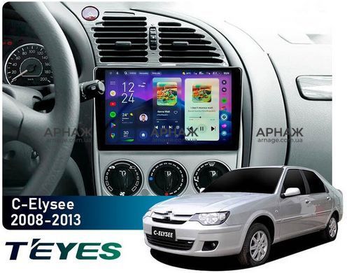 Штатна магнітола Teyes CC4 2K 6+64 Gb Citroen C-Elysee 2008-2013 9"