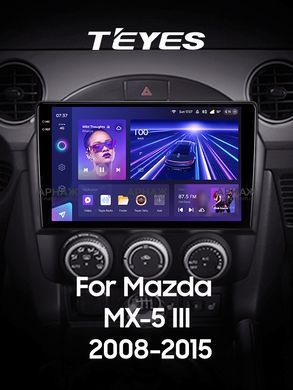 Штатна магнітола Teyes CC3 2K 6+128 Gb Mazda MX-5 III 3 NC 2008-2015 9"