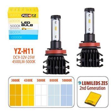 Светодиодные лампы для авто Pulso YZ H11 25W 4500Lm 3000-10000K