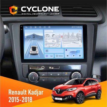 Штатная магнитола CYCLONE Renault Kadjar 2015-2018 C9-012 4/64 DSP 4G