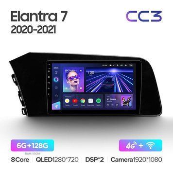 Штатная магнитола Teyes CC3 6+128 Gb 360&deg; Hyundai Elantra VII CN7 (ZYJ) 2020-2021 9"