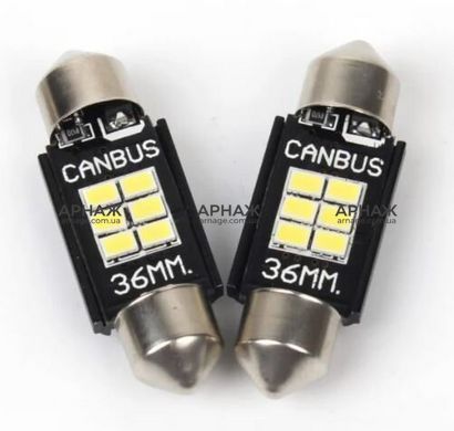 Світлодіодні автолампи Carlamp C10W Canbus SJ-K6-36мм