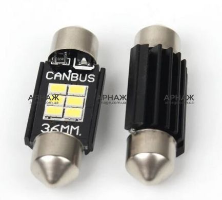 Світлодіодні автолампи Carlamp C10W Canbus SJ-K6-36мм