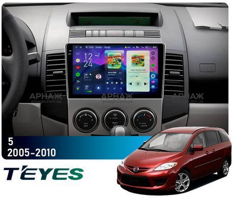 Штатна магнітола Teyes CC4 2K 6+64 Gb Mazda 5 2 CR 2005-2010 9"