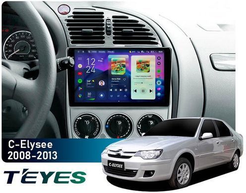 Штатная магнитола Teyes CC4 2K 8+128 Gb Citroen C-Elysee 2008-2013 9"