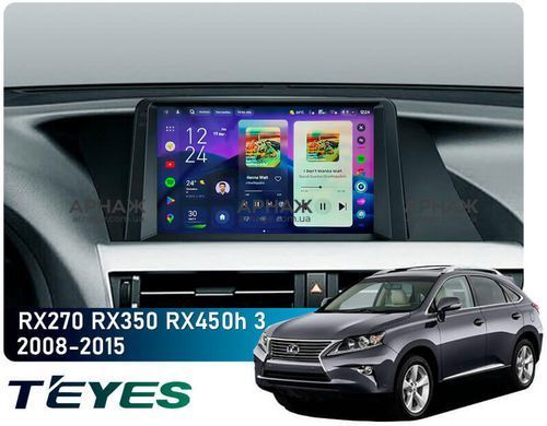 Штатная магнитола Teyes CC4 2K 6+64 Gb Lexus RX270 RX350 RX450h AL10 3 2008-2015 (A) 9" (L3)