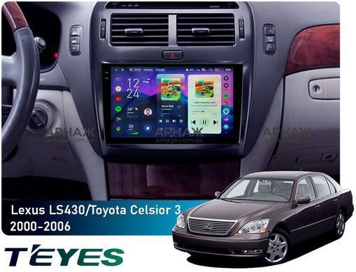Штатная магнитола Teyes CC4 2K 6+64 Gb Lexus LS430 XF30 LS 430 Toyota Celsior XF30 (F1) 2000-2006 9" (L3)