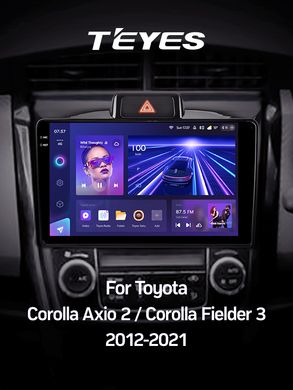Штатна магнітола Teyes CC3 2K 4+32 Gb Toyota Corolla Axio 2 Fielder 3 E160 2012-2021 9"