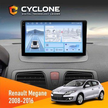 Штатна магнітола CYCLONE Renault Megane III 2008-2016 C9-012 4/64 DSP 4G