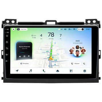 Штатна магнітола Teyes CC4L 4+64 Gb Toyota Land Cruiser Prado 120 3 III For Lexus GX470 GX 470 J120 2002-2009 (F1) (B) 9"