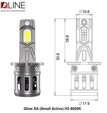 LED автолампи QLine SA (Small Active) H3 6000K