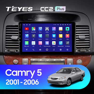 Штатная магнитола Teyes CC2 PLUS 6+128 Gb Toyota Camry 5 XV 30 2001-2006-B 9"