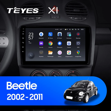 Штатна магнітола Teyes X1 2+32Gb Wi-Fi Volkswagen Beetle A4 2002 - 2011 9"