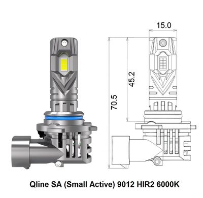 LED автолампы QLine SA (Small Active) 9012 HIR2 6000K