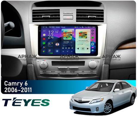 Штатная магнитола Teyes CC4 2K 6+64 Gb Toyota Camry 6 XV 40 50 2006-2011 (F1) 9"