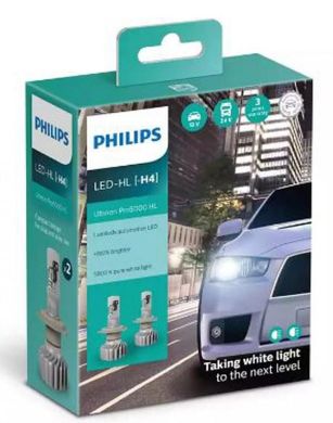 Автолампы Philips LED H4 Ultinon Pro5000 + 160% 12/24V 15W