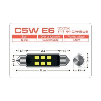 Led автолампы AMS EXTREME C5W E6 T11 44 CANBUS 5500K