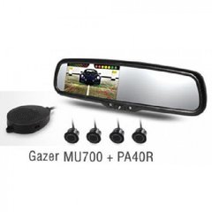 Комплект зеркало + парктроник Gazer MU700 + PA40R