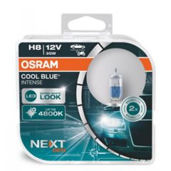 Лампа галогенная Osram H8 12V 35W PGJ19-1 Cool Blue Intense Next Gen +100% (64212CBN-HCB)