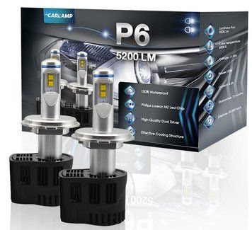 Светодиодные автолампы Carlamp P6 H4 55W Philips Luxeon MZ 5200LM CANBUS
