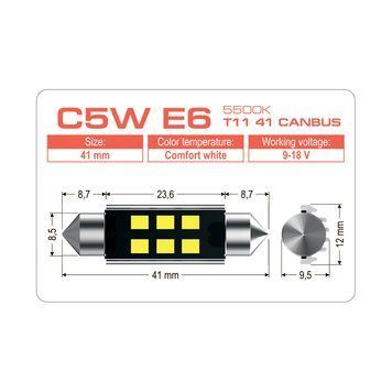 Led автолампы AMS EXTREME C5W E6 T11 41 CANBUS 5500K