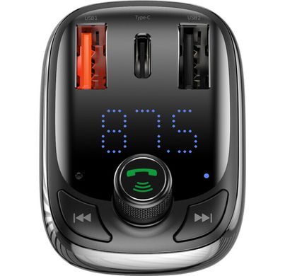 FM-модулятор Baseus T typed S-13 Bluetooth MP3 Black (CCTM-B01)