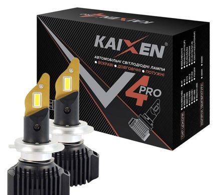 Светодиодные автолампы Kaixen V4 Pro H7 6000K 50W