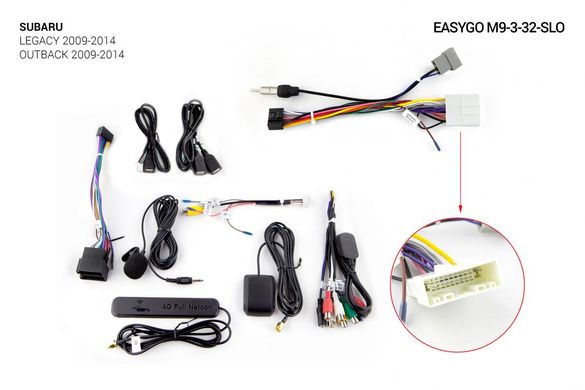 Штатная магнитола EasyGo M9-3-32-SLO Subaru Legacy 2009-2014, Outback 2009-2014