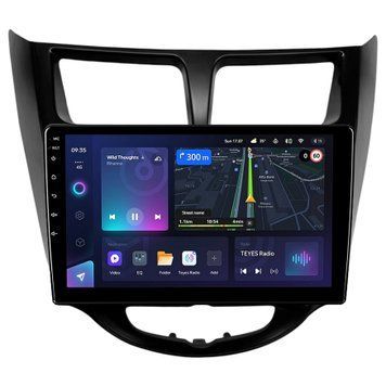 Штатная магнитола Teyes CC3L 4+32 Gb Hyundai Solaris 1 2010-2016 Black 9"