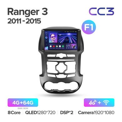 Штатная магнитола Teyes CC3 4+64 Gb Ford Ranger 3 2011-2015 9"