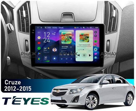 Штатна магнітола Teyes CC4 2K 8+128 Gb Chevrolet Cruze J300 J308 2012-2015 9" (L1)