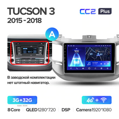 Teyes CC2 Plus 3GB+32GB 4G+WiFi Hyundai Tucson (2015-2018)