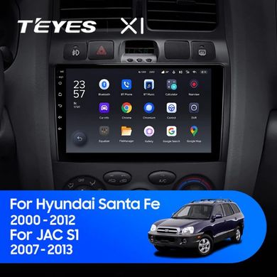 Штатна магнітола Teyes X1 2+32Gb Hyundai Santa Fe SM 2000-2012 For JAC S1 (Rein) 1 2007-2013 9"