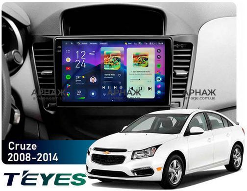 Штатна магнітола Teyes CC4 2K 8+128 Gb Chevrolet Cruze J300 2008-2014 9"