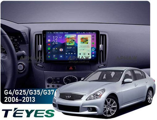 Штатная магнитола Teyes CC4 2K 6+64 Gb Infiniti G4 G25 G35 G37 2006-2013 9" (L3)