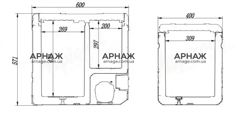 Компресорний автохолодильник Alpicool TW55AP