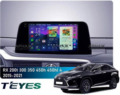 Штатная магнитола Teyes CC4 2K 6+64 Gb Lexus RX200t RX300 RX350 RX350l RX450h RX450hl AL20 IV 2015-2021 10" (L3)