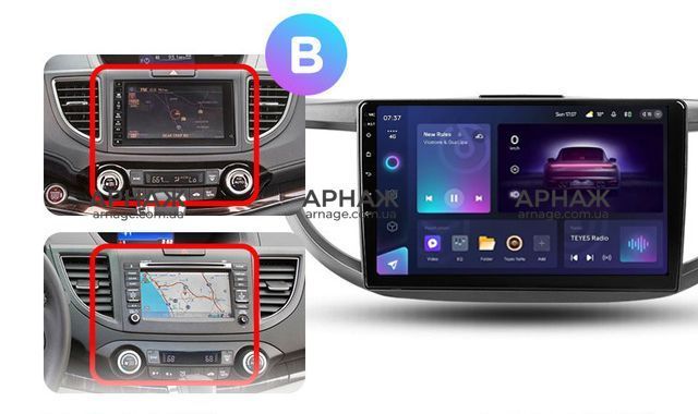 Штатная магнитола Teyes CC3 2K 4+32 Gb Honda CR-V CR-V 4 RM RE 2011-2015 (B) 10" (L1)
