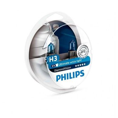 Лампа галогенна Philips H3 Diamond Vision 5000K 12336DVS2